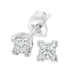 9ct White Gold, 0.25ct Diamonds Earrings