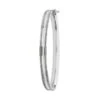 9ct White Gold Ladies Hinged Bangle -Tissot || Longines || Omega Shop 9ct white gold ladies hinged bangle p48789 80830 image