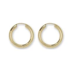 9ct Yellow Gold 16mm Sleepers