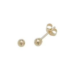9ct Yellow Gold 3mm Ball Stud Earrings