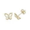 9ct Yellow Gold Butterfly Single CZ Stud Earrings -Tissot || Longines || Omega Shop 9ct yellow gold butterfly single cz stud earrings p48885 80917 image