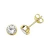 9ct Yellow Gold RND CZ Stud Earrings -Tissot || Longines || Omega Shop 9ct yellow gold rnd cz stud earrings p48845 80886 image
