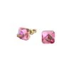 Chroma Stud Earrings Pyramid Cut Crystals, Pink -Tissot || Longines || Omega Shop chroma stud earrings pyramid cut crystals pink p54968 97879 zoom