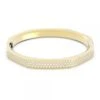 Dextera Bangle, Octagon, Pavé, White, Gold-tone 2 Dextera Bangle, Octagon, Pavé, White, Gold-tone -Tissot || Longines || Omega Shop dextera bangle octagon pavu00e9 white gold tone p57310 103614 image