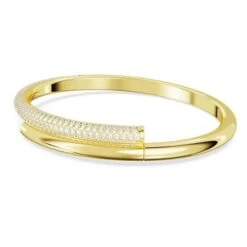 Dextera Bangle, White, Gold-tone Plated, L -Tissot || Longines || Omega Shop dextera bangle white gold tone plated l p61138 114246 image