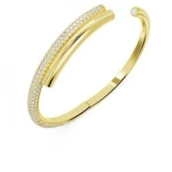 Dextera Bangle, White, Gold-tone Plated, L -Tissot || Longines || Omega Shop dextera bangle white gold tone plated l p61138 114247 image