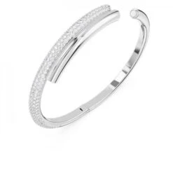 Dextera Bangle, White, Rhodium Plated, L -Tissot || Longines || Omega Shop dextera bangle white rhodium plated l p61198 114301 image