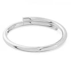 Dextera Bangle, White, Rhodium Plated, L -Tissot || Longines || Omega Shop dextera bangle white rhodium plated l p61198 114302 image