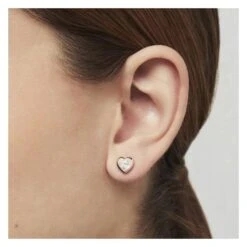 Ted Baker Han Rose Gold Finish Crystal Heart Stud Earrings -Tissot || Longines || Omega Shop han rose gold finish crystal heart stud earrings p54003 95775 image