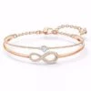 Infinity Bangle, White, Rose-gold Tone Plated -Tissot || Longines || Omega Shop infinity bangle white rose gold tone plated p50548 109163 image