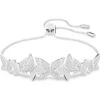 Lilia Bracelet, Butterfly, White, Rhodium Plated -Tissot || Longines || Omega Shop lilia bracelet butterfly white rhodium plated p55767 99074 image