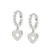 Lovecloud Earrings Circle CZ Silver Heart -Tissot || Longines || Omega Shop lovecloud earrings circle cz silver heart p61966 115648 zoom