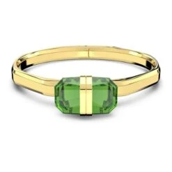Lucent Bangle, Magnetic, Green, Gold-tone Finish M