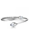 Magnolia Rhodium Plated Bangle Bracelet -Tissot || Longines || Omega Shop magnolia rhodium plated bangle bracelet p47974 80505 image
