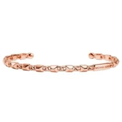 Mercer Link 14ct Rose Gold Plated Bangle