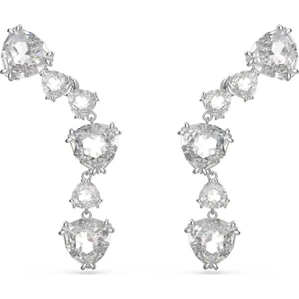 Mesmera Ear Cuffs, Trilliant Cut, White, Rhodium 3 Mesmera Ear Cuffs, Trilliant Cut, White, Rhodium