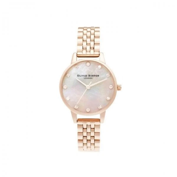 Olivia Burton Midi Mother Of Pearl Dial Rose Gold Bracelet Watch 3 Olivia Burton Midi Mother Of Pearl Dial Rose Gold Bracelet Watch