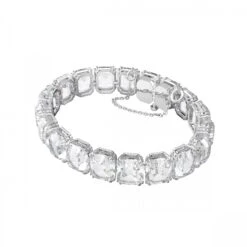 Millenia Bracelet, Octagon Cut Crystals, White