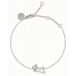 Mother Of Pearl Dog Charm Bracelet