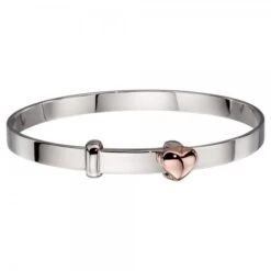Rose Gold Heart Bangle