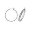 Silver 25mm Moondust Hoop Earrings -Tissot || Longines || Omega Shop silver 25mm moondust hoop earrings p48960 82111 image