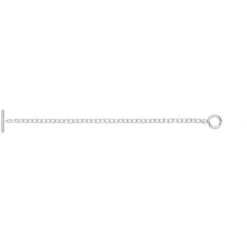 SILVER ROLLA T BAR BRACELET