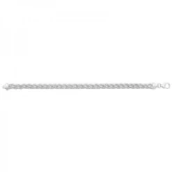 Silver Woven Double Strand Fancy Bracelet