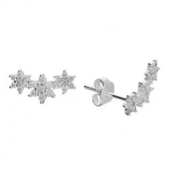 Sterling Silver Earrings - Flower Climber