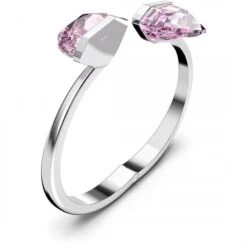 Swarovski Lucent Pink Stainless Steel Bangle