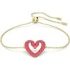 Una Bracelet, Heart, Small, Red, Gold-tone Plated 1 Una Bracelet, Heart, Small, Red, Gold-tone Plated -Tissot || Longines || Omega Shop una bracelet heart small red gold tone plated p56652 101932 image