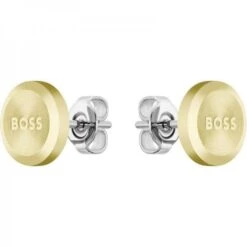 Yann Light Yellow Gold IP Circle Earrings