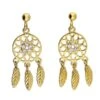 Yellow Gold Plated Dreamcatcher Studs